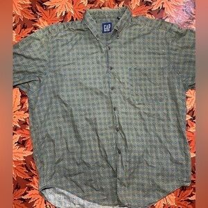 Vintage GAP Short Sleeve Floral Button Down XL